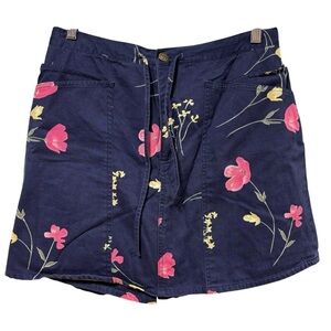 Pink and Blue Floral Skorts with Casual Style‎